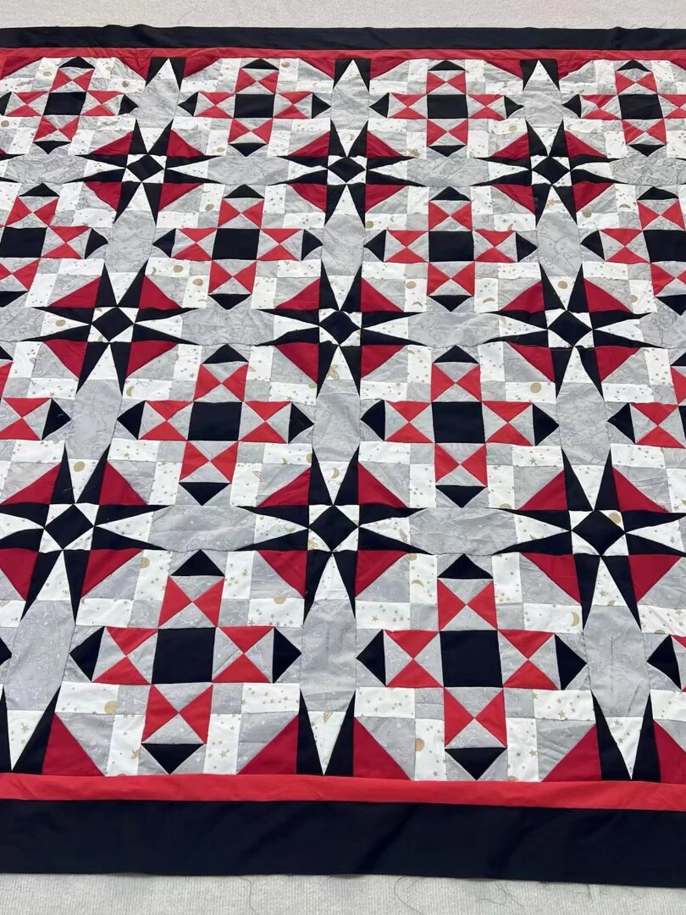 Original Posh Penelope Cotton Fabric Queen size Patchwork quilt top/topper